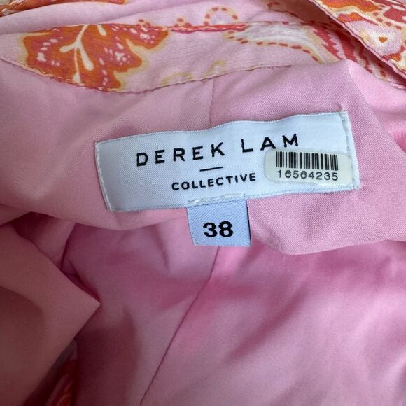 Derek Lam Pink Floral Shirt Dress 38 - Picture 5 of 6